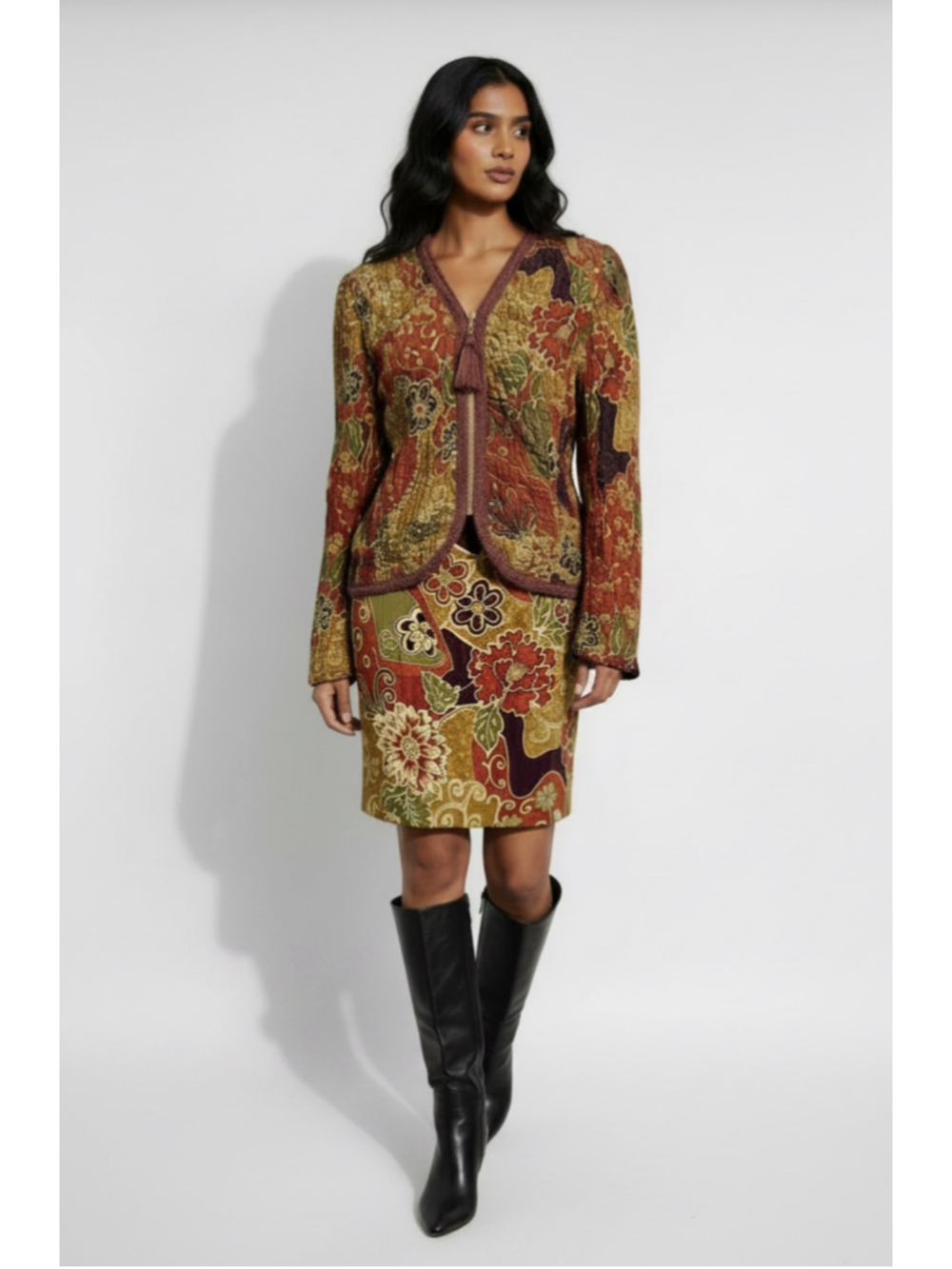 Rickie Freeman Teri Jon New Silk Skirt Set